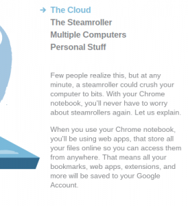 Getting started with ChromeOS page mentioning steamrollers