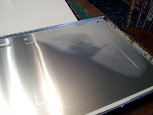 Phosphorus spray on LCD reflective metal backing